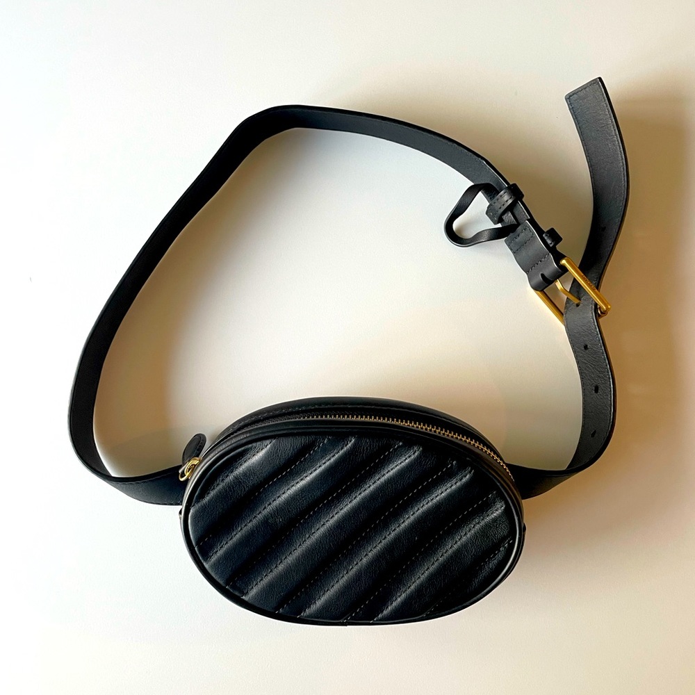 Aritzia | Alxiliary Waist Bag Fanny Pack Black Leather